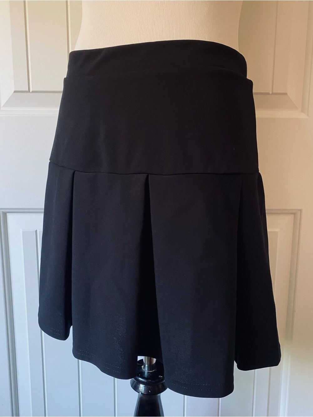 Black Short Mini Pleated Skater Skirt By Ultra Flirt Macys Size Medium Worn Once